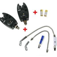 NGT 2x Hlásič Bite Alarm VX2 + 2x Retiazkový Swinger + 2x baterky NGT 2x Hlásič Bite Alarm VX2 + 2x Retiazkový Swinger + 2x baterky