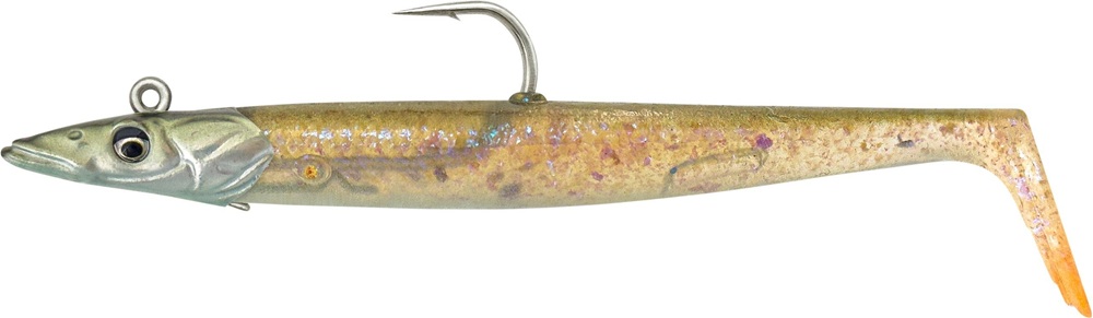 Savage gear gumová nástraha sandeel v2 big game sinking clear sandeel - 21,5 cm 140 g