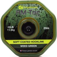 RidgeMonkey Návazcová Šnúrka RM Tec Soft Coated Hooklink 20 m Zelená-Nosnosť 25 lb