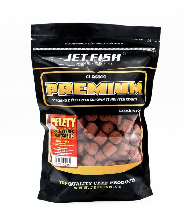 Jet fish pelety premium clasicc 700 g 18 mm - chilli cesnak