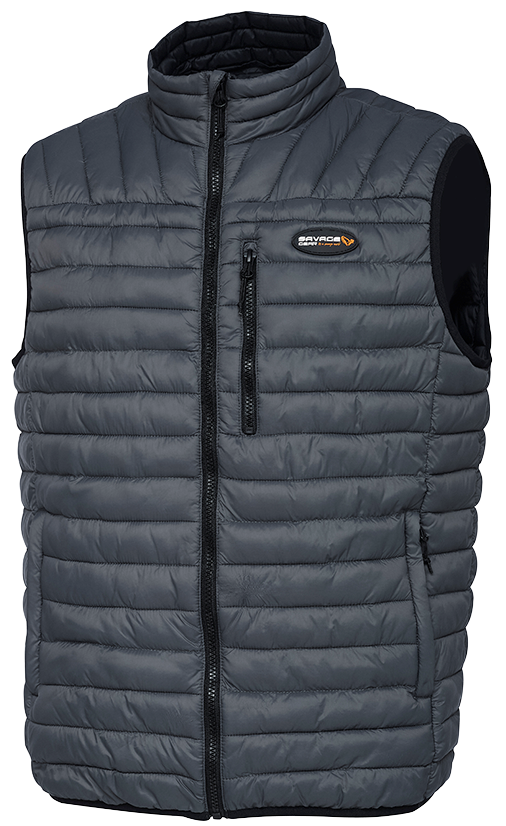 Savage gear vesta ripple quilt vest castlerock grey - s.
 • 100% polyester • Výplň: 100% polyester • Vrecko na zips • Logo na hrudi
