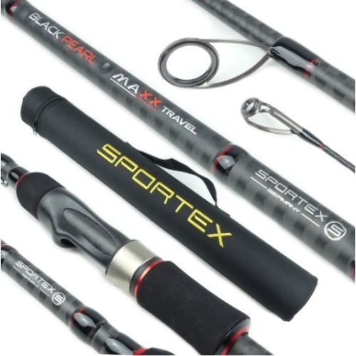 Sportex Prút Black Pearl MAXX Travel Saltwater 4-díl 2,2 m 25-84 g