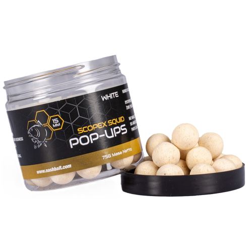 Nash Plávajúce Boilie Pop Ups Scopex Squid White 75 g