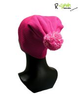R-spekt Detská čiapka PomPom DUO beanie ružová (6)