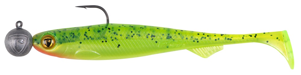Fox rage gumová nástraha loaded slick shad uv lemon tiger - 11 cm 10 g