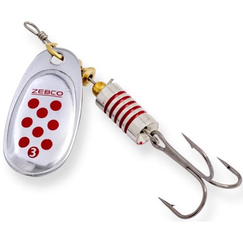 Zebco Rotačka Trophy Z-Swirl Strieborná Červené Bodky