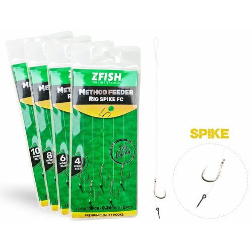Zfish Náväzec Method Feeder Rig Spike FC 10 cm 5 ks