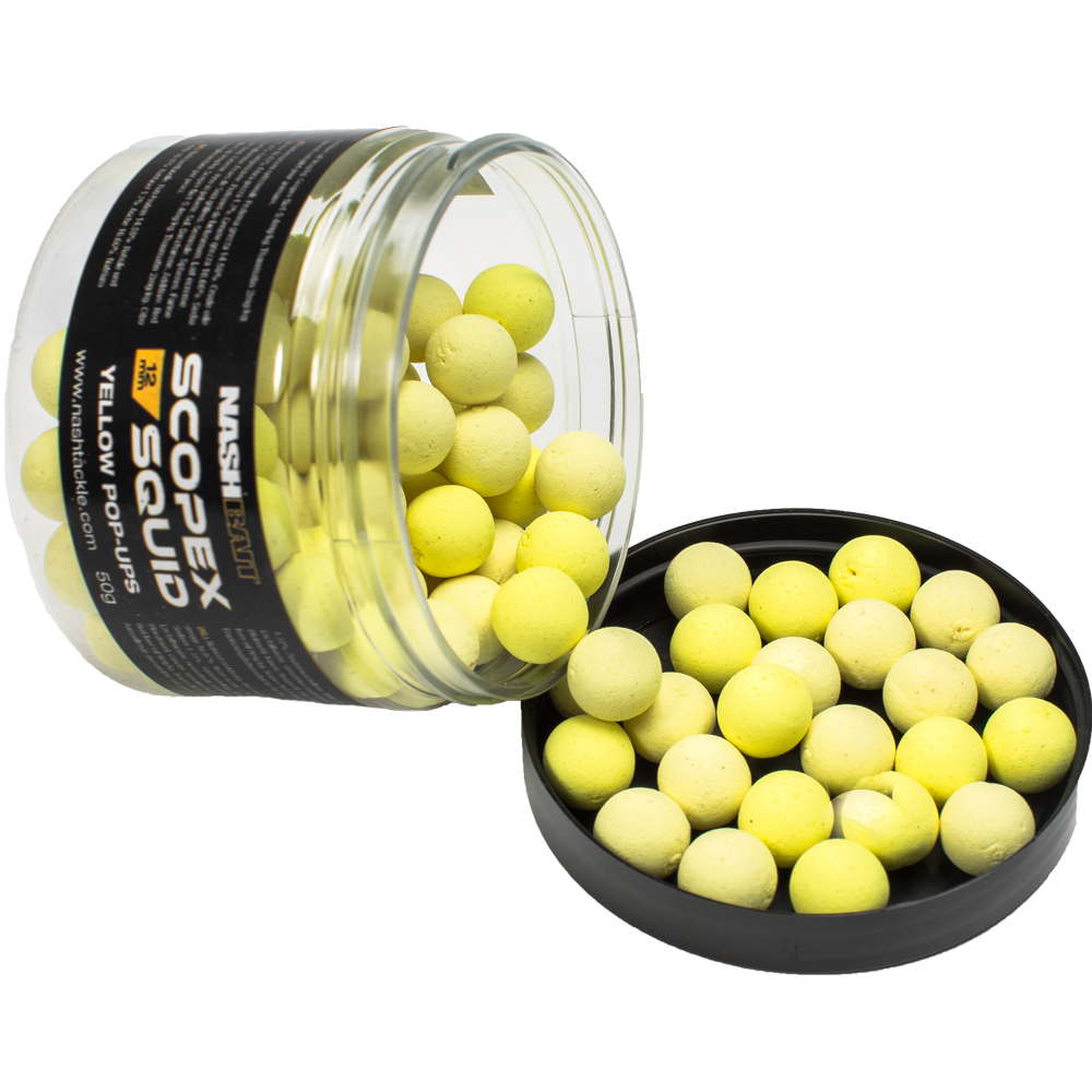 Nash plávajúce boilie scopex squid airball pop ups yellow - 50 g 12 mm