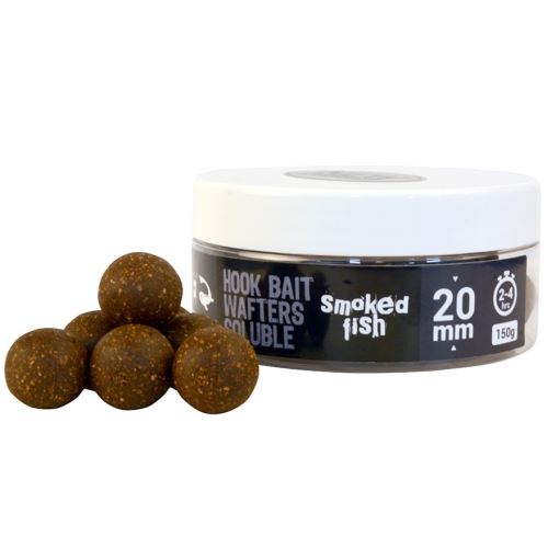 The One Vyvážené Boile Hook Bait Wafters Soluble Black Údená Ryba