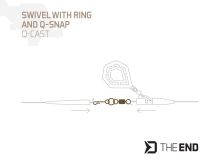 Delphin Pevnostný Obratlík s Krúžkom a Rýchloklipom TheEND Q-Cast #4 20 kg 10 ks (1)