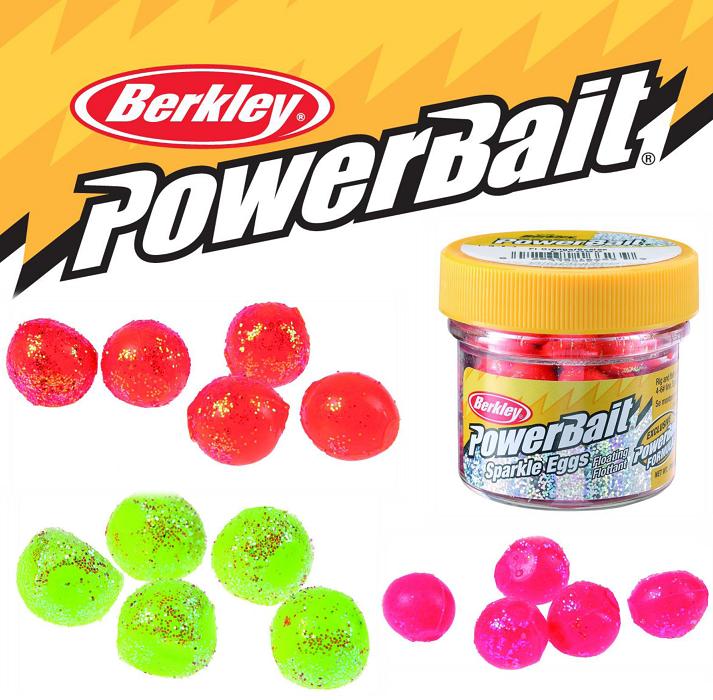 Berkley gumové nástrahy powerbait ikry 1 cm 14 g-žtá+gliter