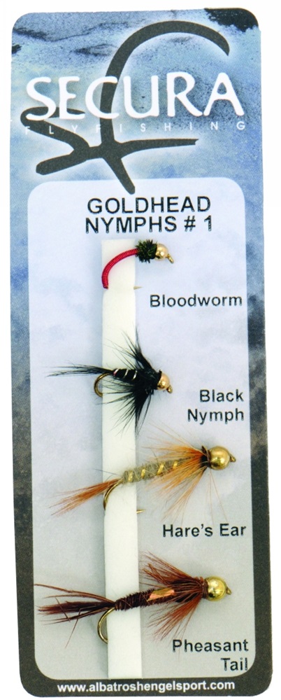Secura flyfishing mušky goldhead nymphs #1 4 ks