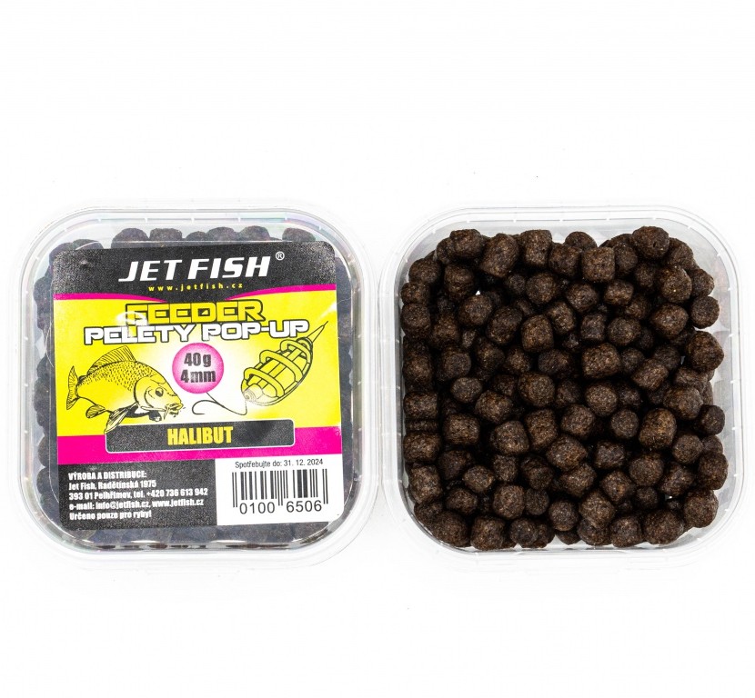 Jet fish mäkčené pop-up pelety halibut 40 g - 4 mm