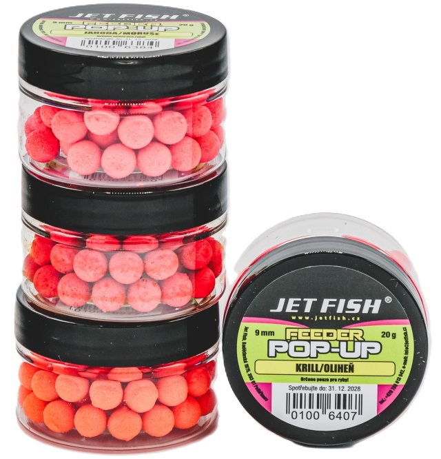 Jet fish plávajúce nástrahy feeder pop ups 20 g 9 mm - krill oliheň