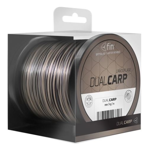 Fin Vlasec Dual Carp Hnedo Čierna 800 m - Priemer 0,40 mm / Nosnosť 25,4 lb