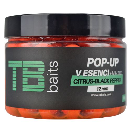 TB Baits Plávajúce Boilie Pop-Up Citrus - Black pepper + NHDC 65 g