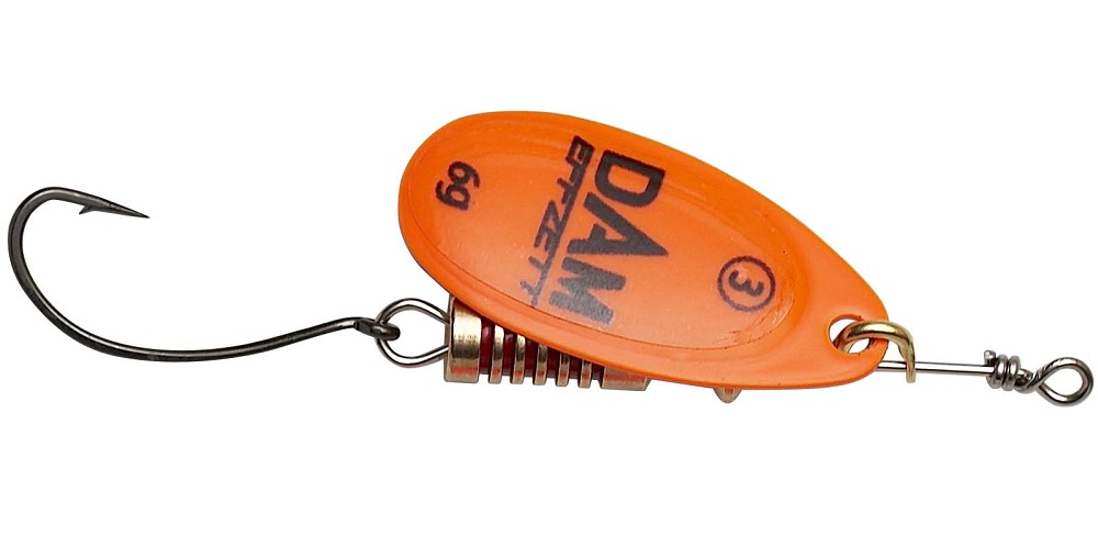 Dam blyskáč effzett spinner with single hooks sinking orange - 2 4 g