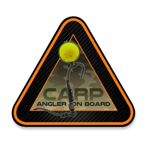 4ANGLERSDESIGN Samolepka 63 Carp Angler On Board