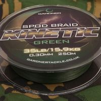 Gardner Splietaná Šnúra Kinetic Spod Braid Zelená 250 m - Priemer 0,30 mm / Nosnosť 15,9 kg (1)