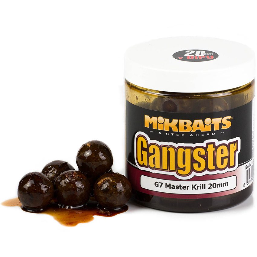 Mikbaits boilies v dipe gangster g7 master krill 250 ml - 16 mm