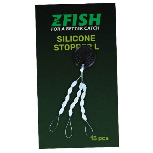 Zfish zarážky silicone stopper Číre 15 ks