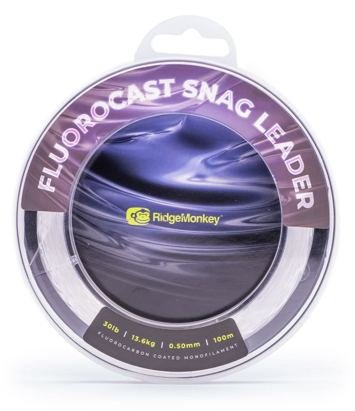 Ridgemonkey vlasec fluorocast snag leader 100 m clear - 0,60 mm 40 lb
