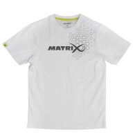 Matrix Tričko White Hex Print T-Shirt - M