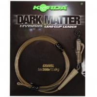 Korda Koncová Montáž Dark Matter Leader Size 8 Ring Swivel 40 lb 50 cm (1)