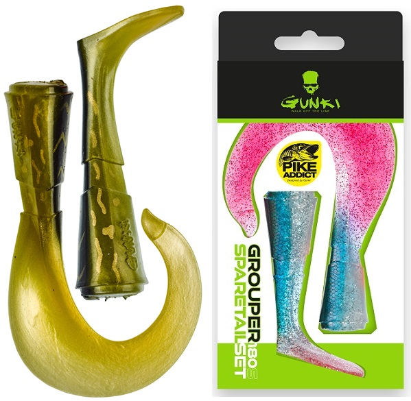 Gunki náhradné chvostíky grouper s pike dress gold 14 cm