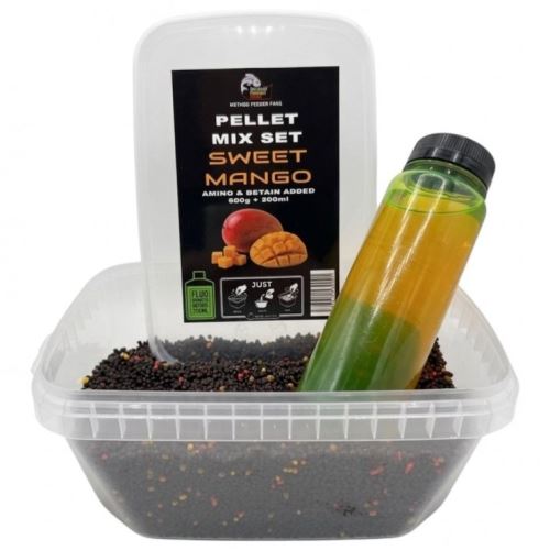 Method Feeder Fans Pellet Mix Set Fluo 2 mm 500 g + Fluo Booster 200 ml