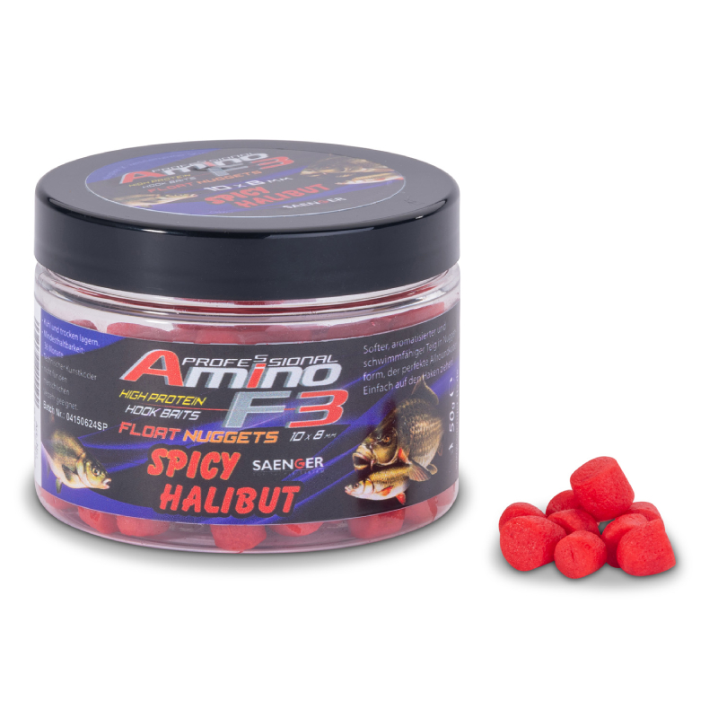 Saenger pávajúce nugetky amino f-3 mini 8x6 mm 50 g - halibut chilli