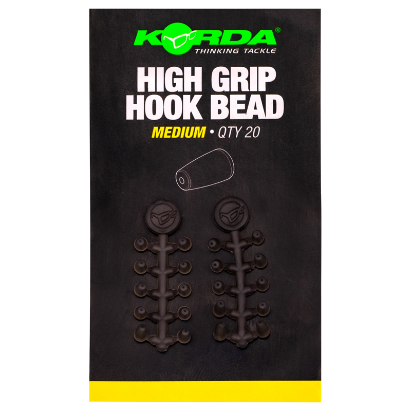 Korda zarážky high grip hook bead - medium