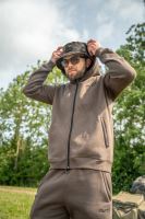 Avid Carp Mikina Compound Zip Hoodie Brown (6)