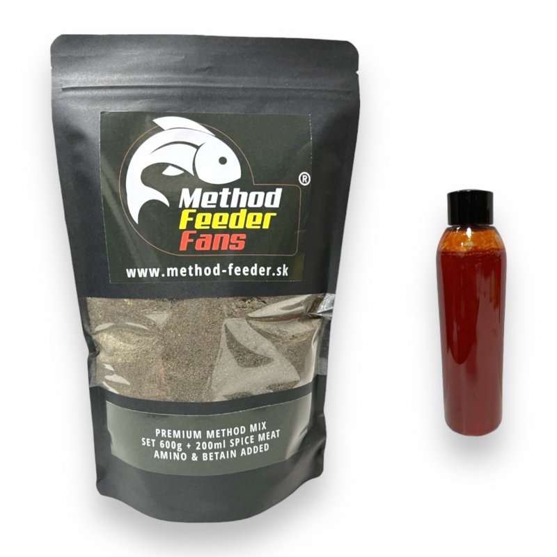 Method feeder fans method mix set 600 g + 200 ml booster - spice meat
