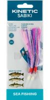 Kinetic Nadväzec Sabiki Flasher UV Purple Pink Silver 150 cm 7/0