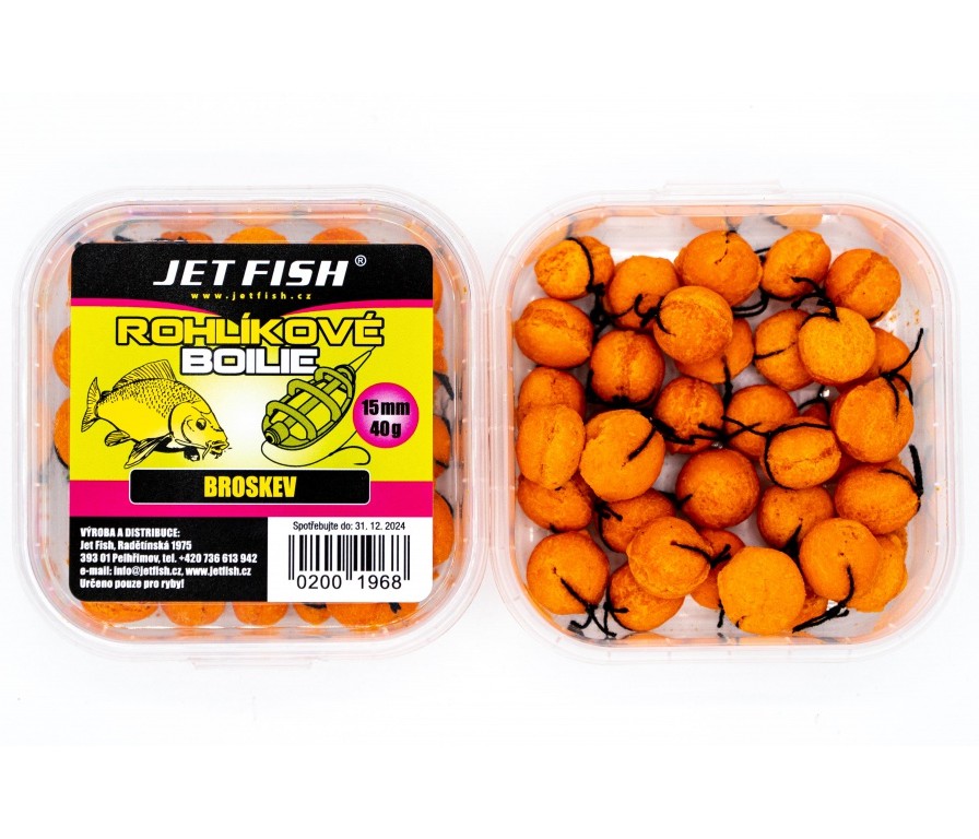 Jet fish rožkové boilie 40 g - broskyňa