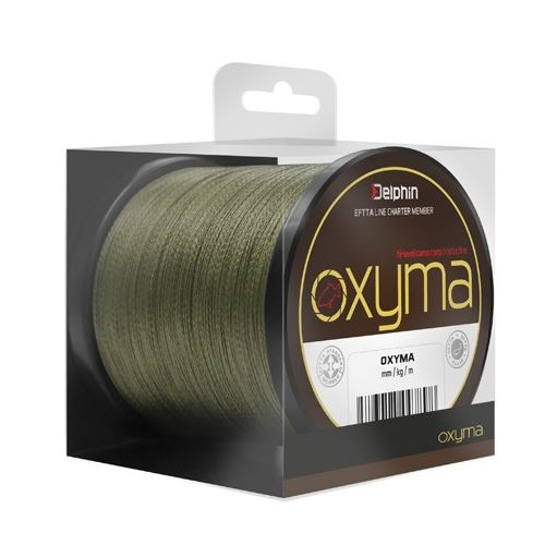 Delphin Splietaná šnúra Record Carp 1000m zelená