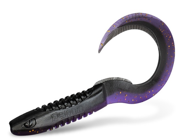 Delphin gumová nástraha twistax  eel tail uvs galaxy 5 ks -  6 cm