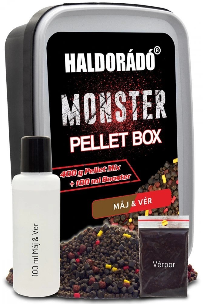 E-shop Haldorádó pelety monster pellet box 400 g 2 mm - pečeň krv