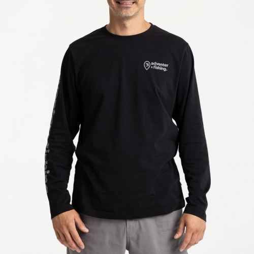 Adventer & Fishing Tričko Dlhý Rukáv Black