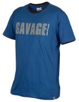 Savage Gear Tričko Simply Savage Tee Blue-Veľkosť S