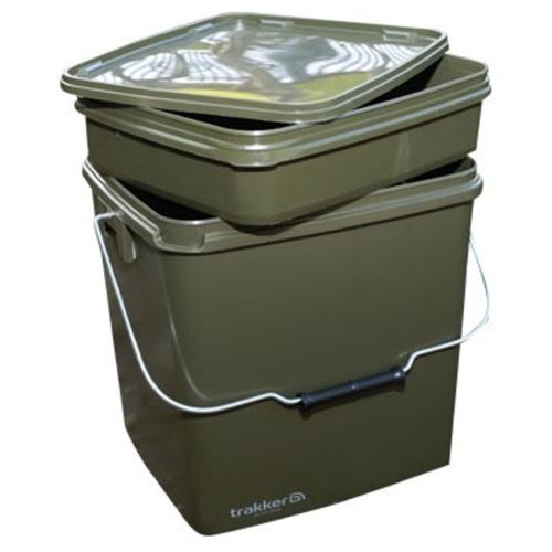 Trakker Plastový box na krmenie – Olive Square Container 13L