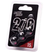 Monkey Lures Jigová Hlavička MNKY Hook Black Pink 3 ks 1/0 (1)