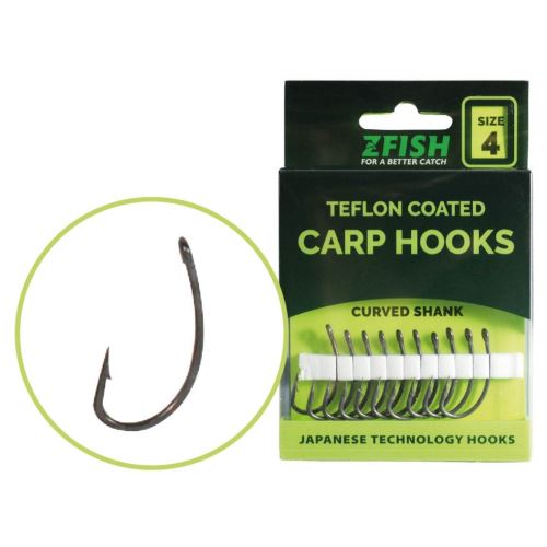 Zfish Teflonové Háčiky Curved Shank 10 ks