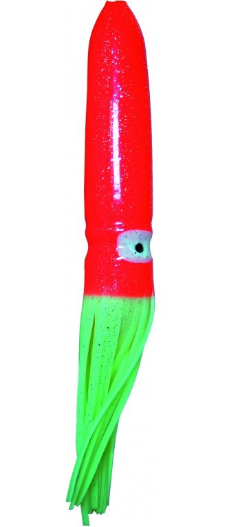 Ice fish gumová nástraha chobotnica plávajúce 16 cm - fluo červená