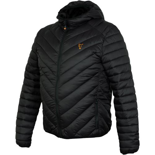 Fox Bunda Collection Quilted Jacket Black Orange