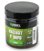 Nikl Pelety V Dipe Black Halibut - 15+20 mm 250 g Corn (1)