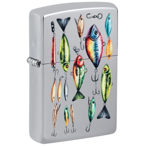 Zippo Benzínový Zapalovač Fishing Hooks Design