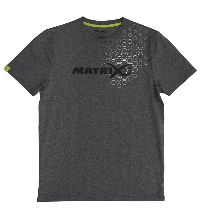 Matrix tričko grey hex print t-shirt - m