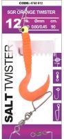 Spro Návazec Na Tresky Salt Twister Orange 90 cm - Háček 1/0 Hmotnost 5 g